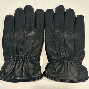 Two Pair of Men’s Leather Gloves, Size XL,  Black Leather And Brown Suede